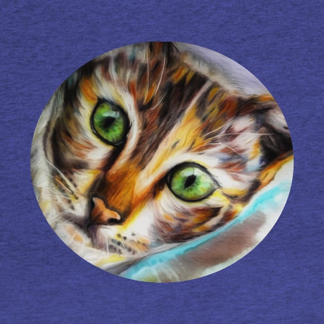 Beautiful Calico Cat by candimoonart